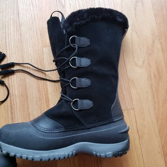Women's Baffin Kristi Insulated Suede Snow Boots - Size 11 (41) - Picture 5 of 9